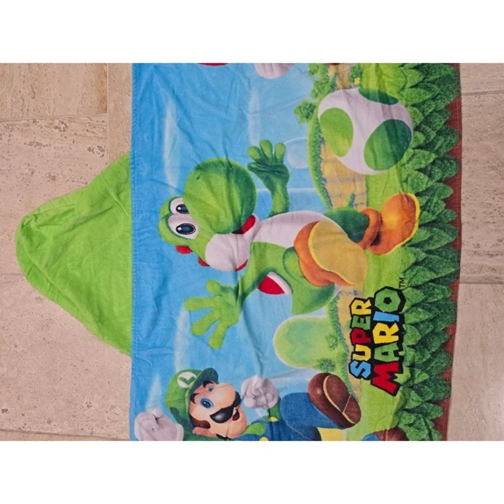 Nintendo Super Mario Yoshi Kid's Hooded Towel Wrap Mario Luigi‎